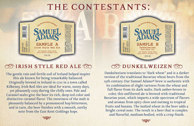 Samuel Adams contest choices