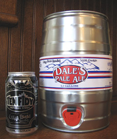 Dale's can and mini-keg