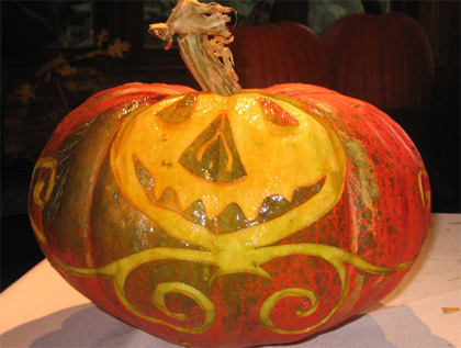 Jolly Pumpkin Artisan Ales carved pumpkin
